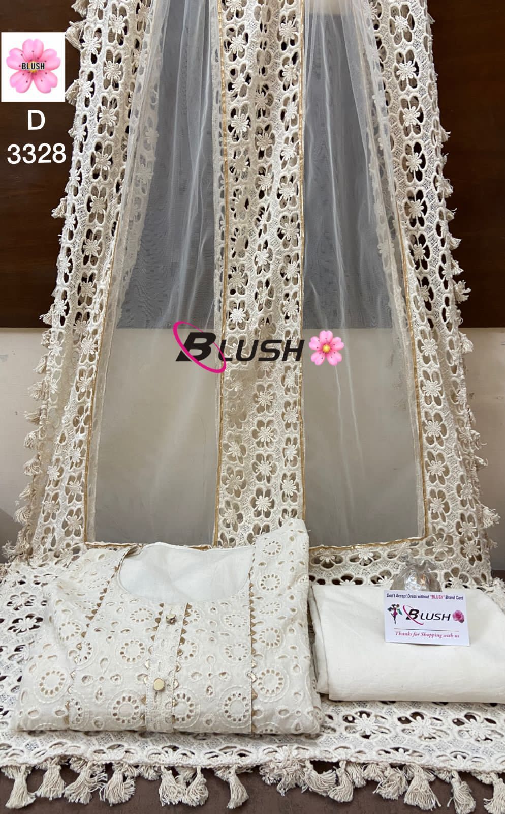 Embroidered Chikan Cotton Hakoba Fabric at Rs 112/meter in Surat | ID:  2851484876862